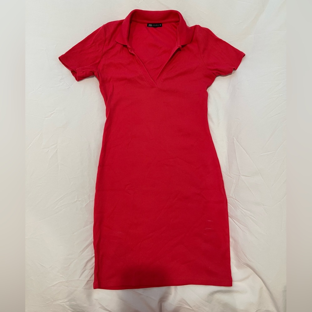 Zara Pink Polo Dress Casual